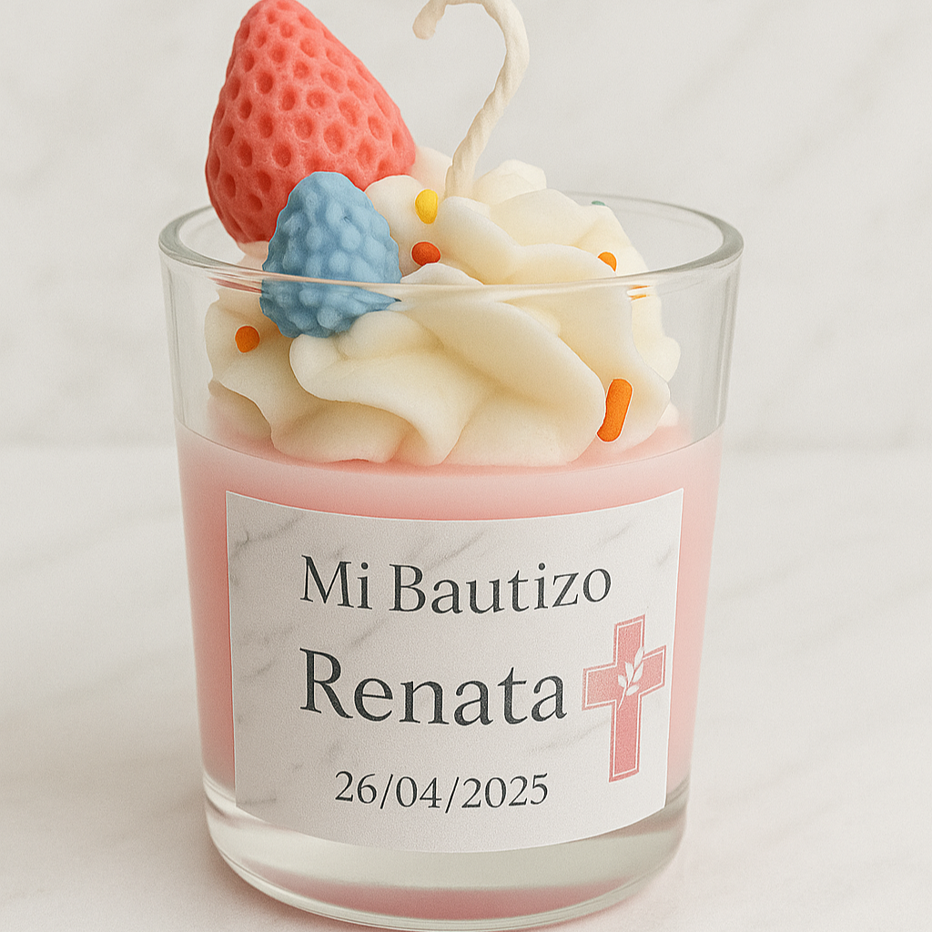 •Vela Mini Malteada de Fresa | Desde $84.55 MXN | Aroma : 🍓Fresas con Crema ⭐️⭐️⭐️⭐️⭐️