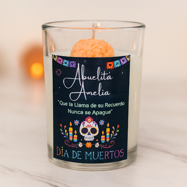 ✨Luz de Recuerdo ..Día de Muertos– $109.25 c/u desde 25 pzas
