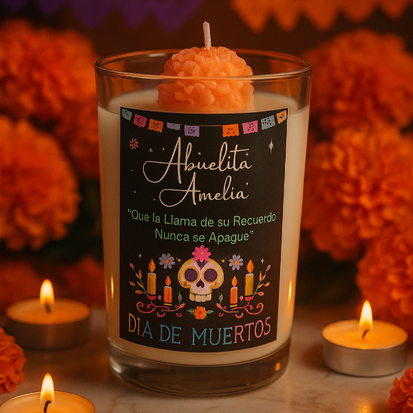 ✨Luz de Recuerdo ..Día de Muertos– $109.25 c/u desde 25 pzas