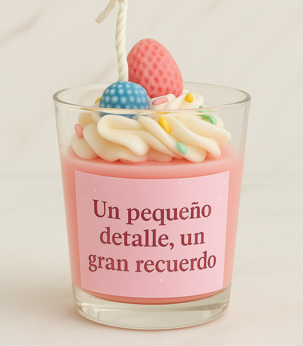 •Vela Mini Malteada de Fresa | Desde $84.55 MXN | Aroma : 🍓Fresas con Crema ⭐️⭐️⭐️⭐️⭐️