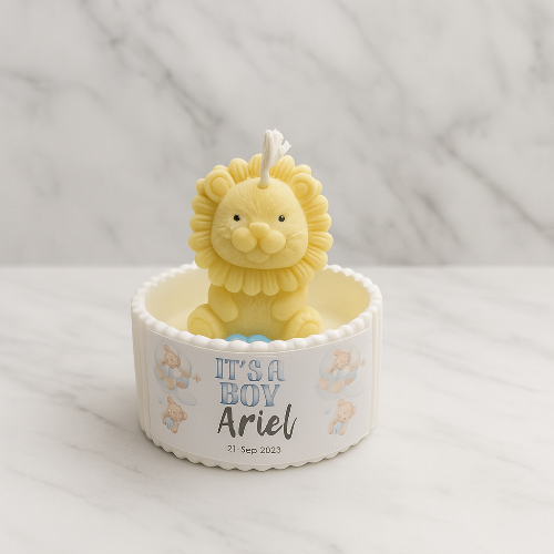 ✨Leoncito en Maceta Baby Shower– $74.10 c/u desde 25 pzas