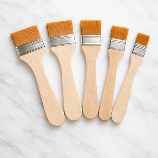 ✨ Set de 5 Pinceles para Pintura en Piezas de Cemento – Diferentes Tamaños | Acabado Uniforme