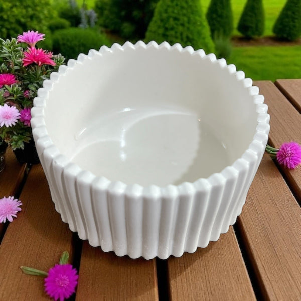 ✨Maceta Rayada Artesanal –
$8.00 c/u (mayoreo desde 25 pzas)
