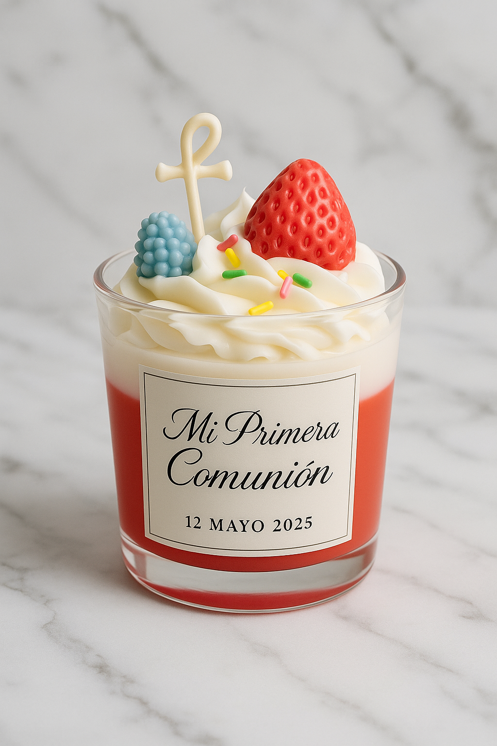 ✨Malteada de Fresa Primera Comunión – $84.55 c/u desde 25 pzas