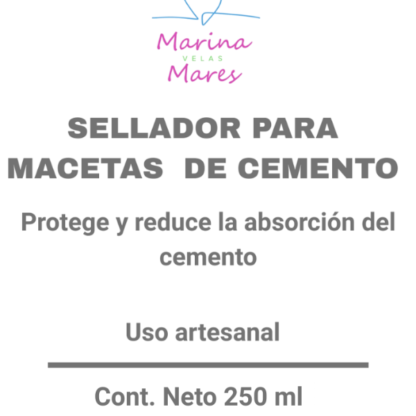 ✨Sellador para Piezas de Cemento y Macetas-Ideal para Velas y Decoracion- 250 ml/500 ml