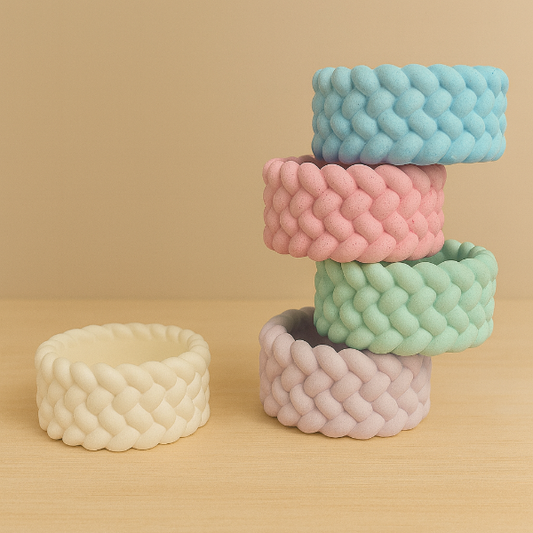 ✨ Base de Cemento Crochet –Blanco y Colores Pastel desde  $11.00  (mayoreo +25 pzas)