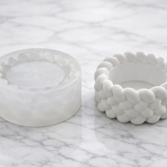 ✨Molde de Silicón Maceta Crochet – Ideal para Cemento