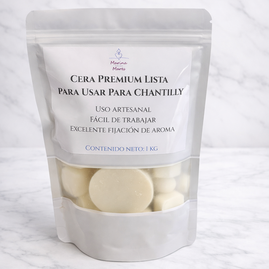 ✨ Cera Premium Lista para CHANTILLY -Ideal para Velas con decoraciones tipo crema y toppings