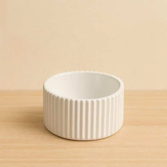 ✨Maceta Rayada Artesanal – 
$8.00 c/u (mayoreo desde 25 pzas)