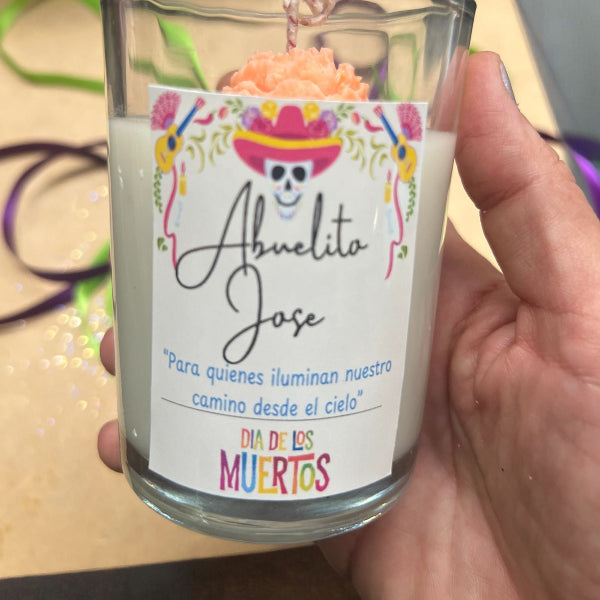 ✨Luz de Recuerdo ..Día de Muertos– $109.25 c/u desde 25 pzas
