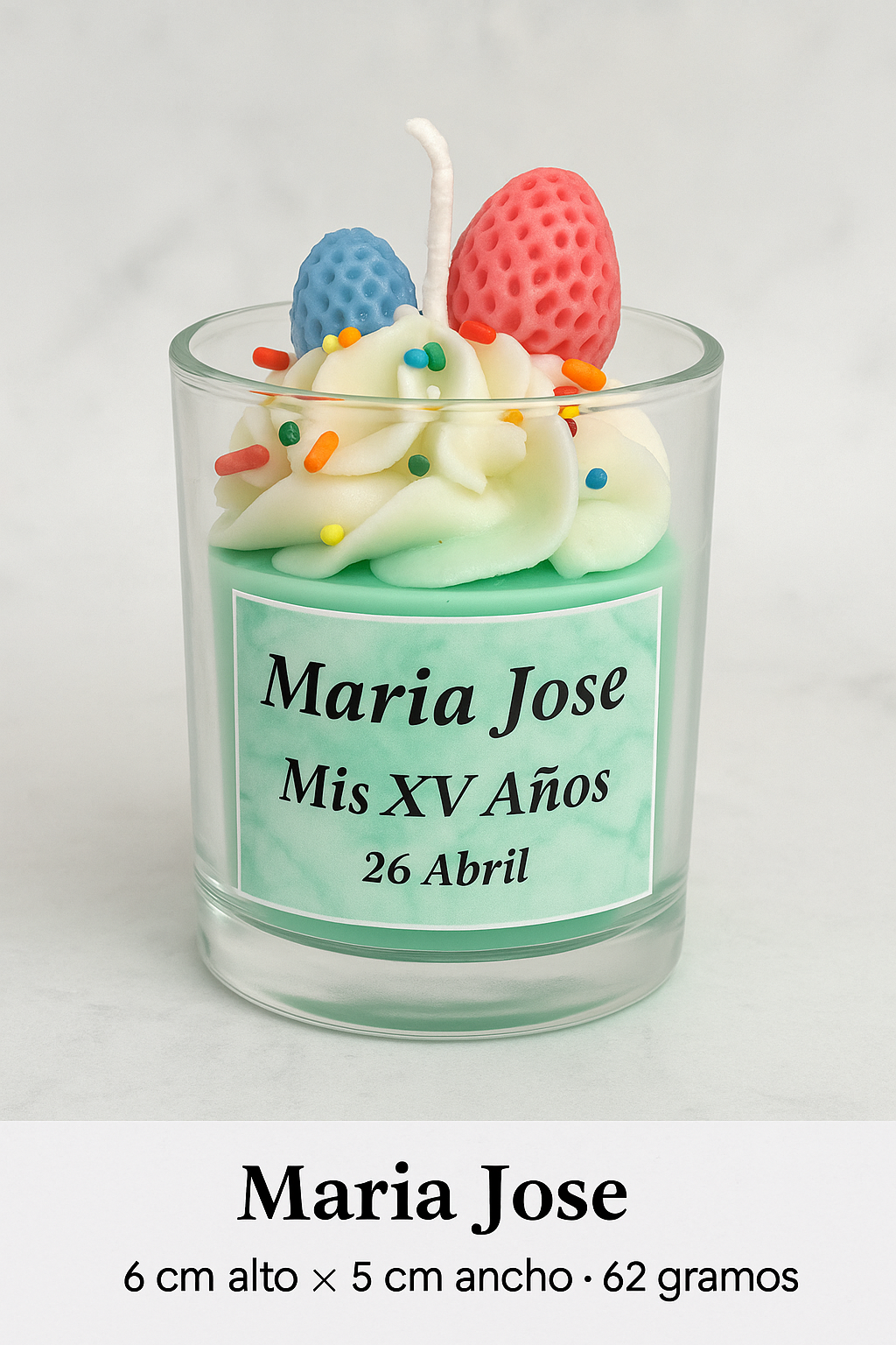 •Vela Mini Malteada de Fresa | Desde $84.55 MXN | Aroma : 🍓Fresas con Crema ⭐️⭐️⭐️⭐️⭐️  