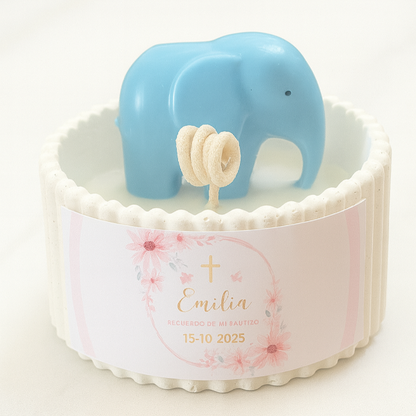 ✨Elefante en Maceta Bautizo– $70.30 c/u desde 25 pzas