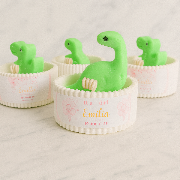 ✨Dinosaurio en Maceta Bautizo – $70.30 c/u desde 25 pzas