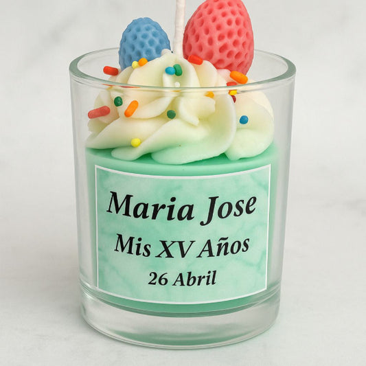 ✨Malteada de Fresa XV Años – $63.65 c/u desde 25 pzas