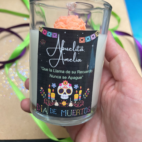 ✨Luz de Recuerdo ..Día de Muertos– $109.25 c/u desde 25 pzas