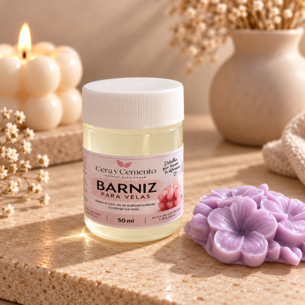✨ Barniz para Velas – 50 ml Ideal para dar brillo y realzar el acabado de tus velas.
