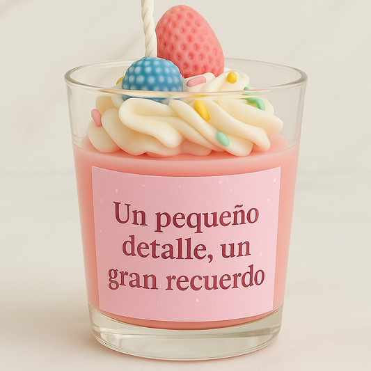 •Vela Mini Malteada de Fresa | Desde $84.55 MXN | Aroma : 🍓Fresas con Crema ⭐️⭐️⭐️⭐️⭐️  