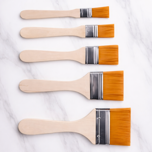 ✨ Set de 5 Pinceles para Pintura en Piezas de Cemento – Diferentes Tamaños | Acabado Uniforme