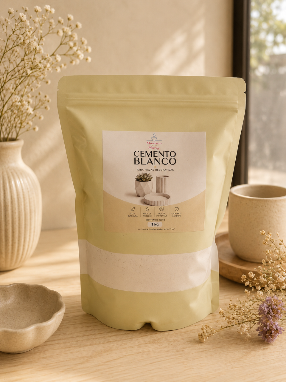 ✨Cemento Blanco para Piezas Decorativas |500g y 1kg |desde $28.00