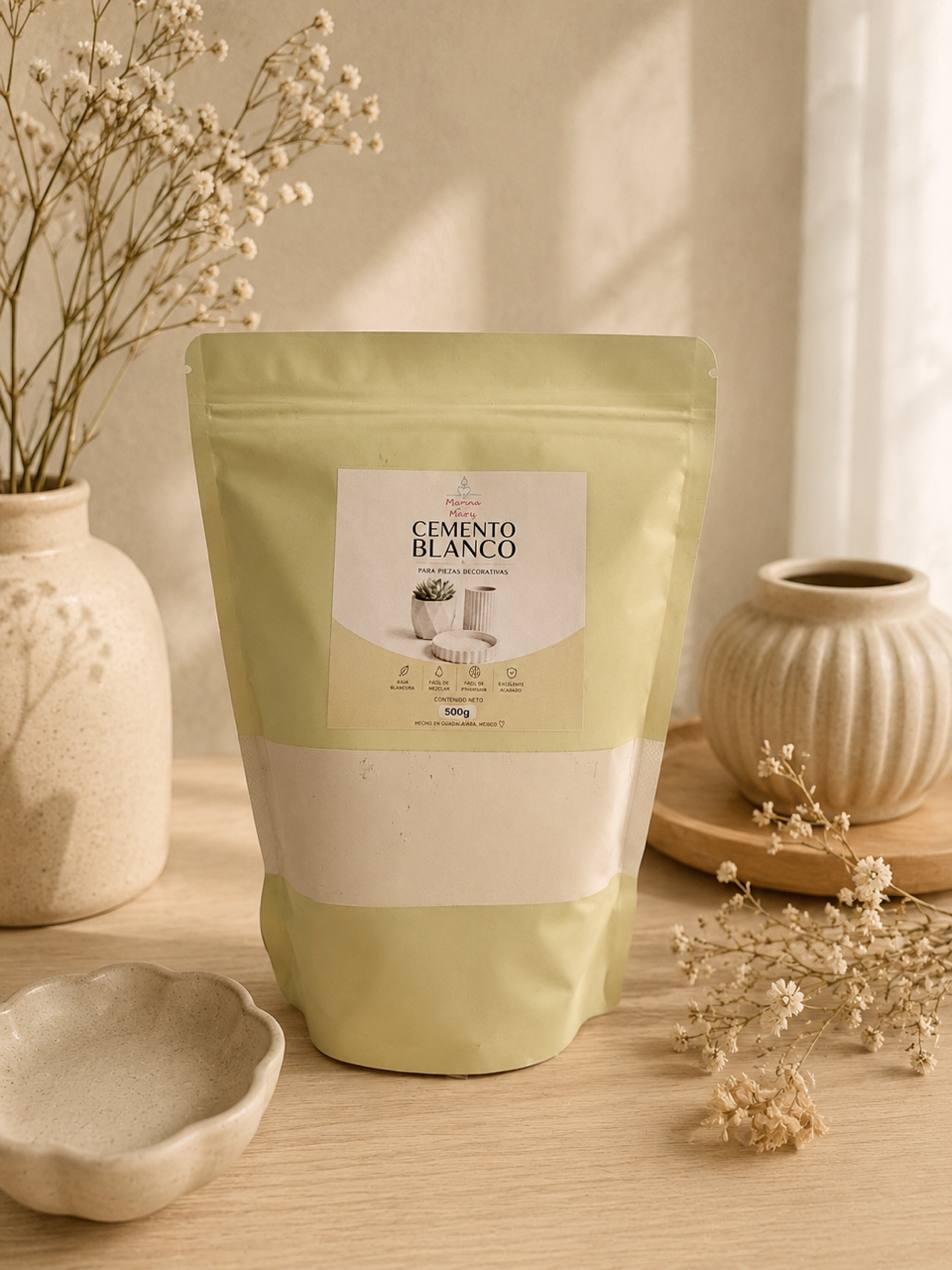 ✨Cemento Blanco para Piezas Decorativas |500g y 1kg |desde $28.00