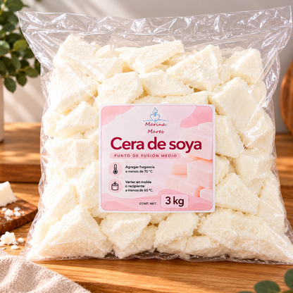 ✨ Cera de Soya  - Punto de Fusión Medio-Ideal para Velas