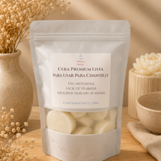 ✨ Cera Premium Lista para CHANTILLY -Ideal para Velas con decoraciones tipo crema y toppings