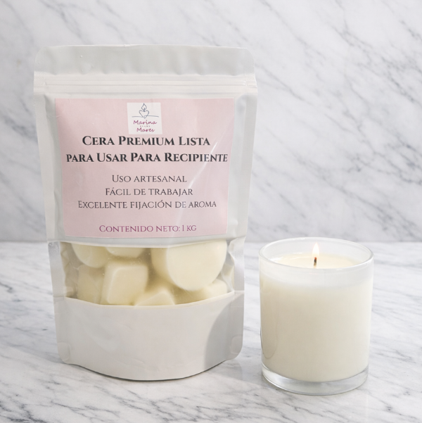 ✨ Cera Premium Lista para RECIPIENTE – Ideal para Velas en vaso , latas y frascos