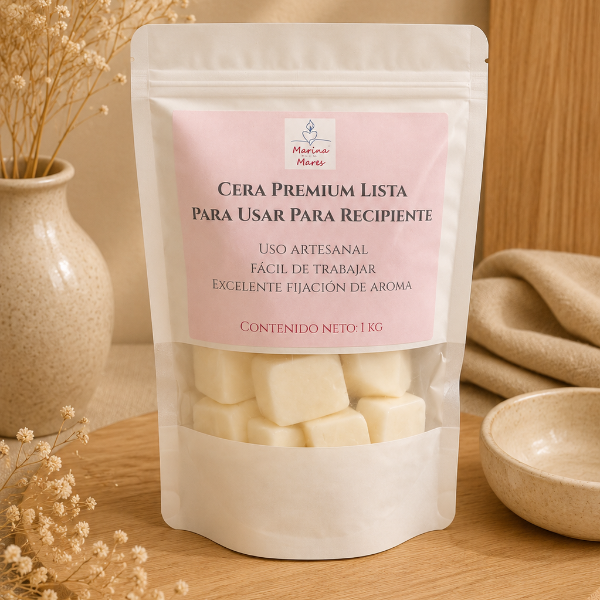 ✨ Cera Premium Lista para RECIPIENTE – Ideal para Velas en vaso , latas y frascos