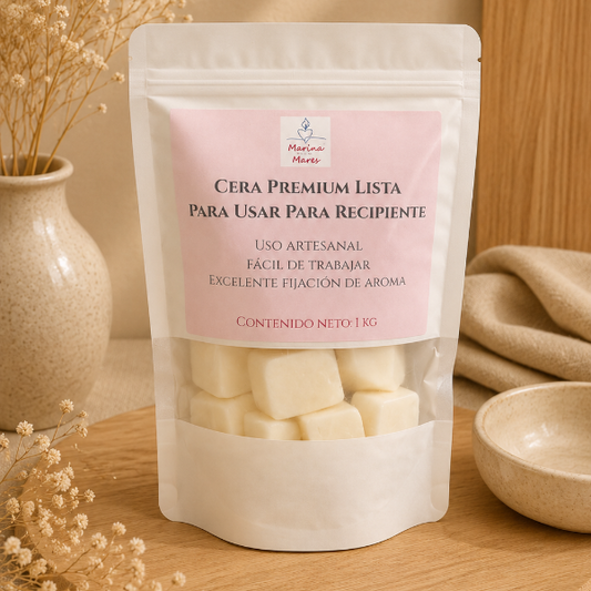 ✨ Cera Premium Lista para RECIPIENTE – Ideal para Velas en vaso , latas y frascos