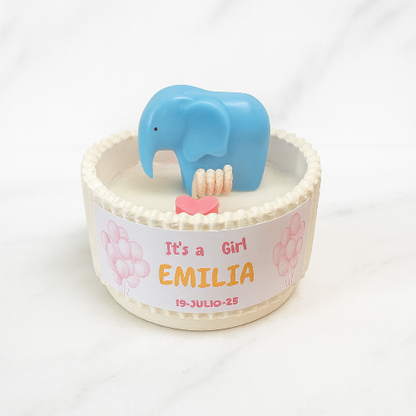 ✨Elefante en Maceta Baby Shower– $70.30 c/u desde 25 pzas