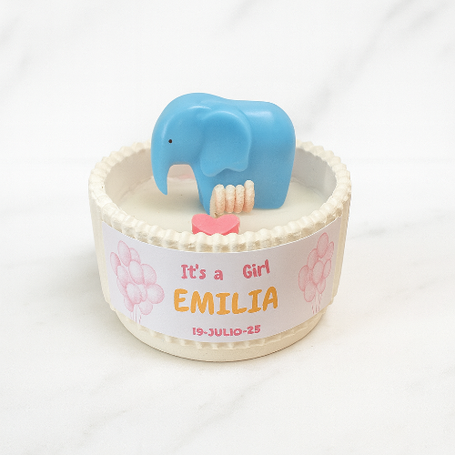 ✨Elefante en Maceta Baby Shower– $70.30 c/u desde 25 pzas