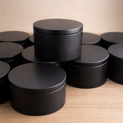 ✨ Lata Premium de Aluminio Negra – Mate con Tapa | desde $40 (mayoreo +25)