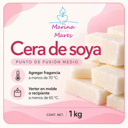 ✨ Cera de Soya  - Punto de Fusión Medio-Ideal para Velas