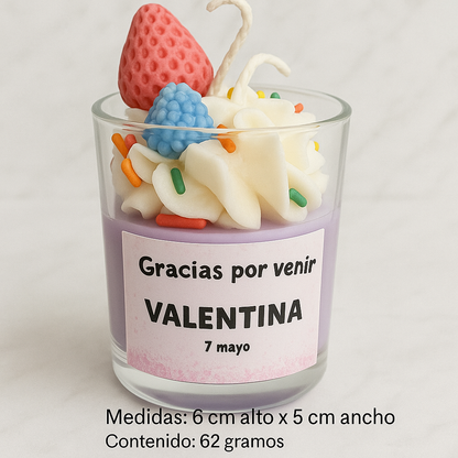 •Vela Mini Malteada de Fresa | Desde $84.55 MXN | Aroma : 🍓Fresas con Crema ⭐️⭐️⭐️⭐️⭐️  