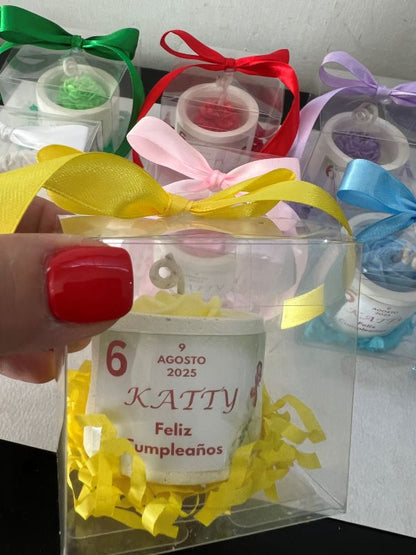 Flor en Maceta de Cemento-Cumpleaños Kids ⭐️⭐️⭐️⭐️⭐️