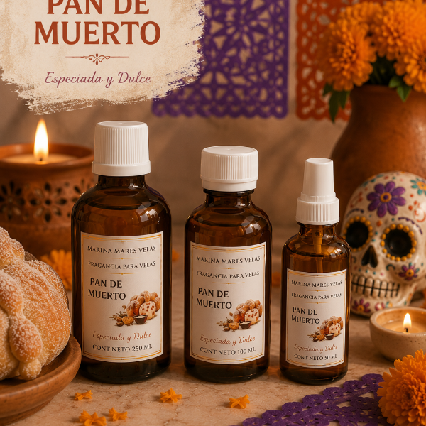✨ Fragancia PAN DE MUERTO para Velas – Aromas Intensos y Duraderos | desde $124.00