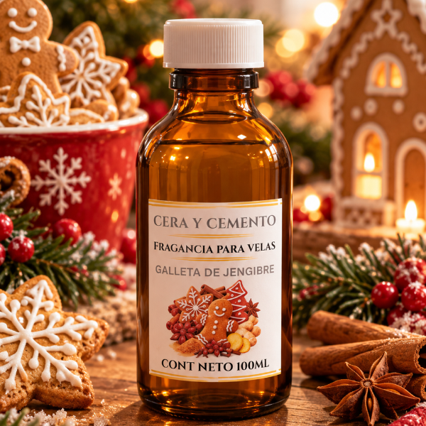✨ Fragancia GALLETA DE JENGIBRE  para Velas – Aroma Especial de Navidad