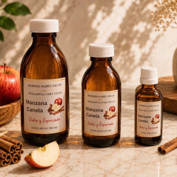 ✨ Fragancia MANZANA CANELA para Velas – Aromas Intensos y Duraderos |  desde $126.00