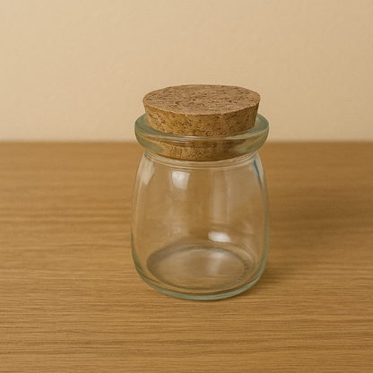 ✨Frasco de vidrio con tapa de corcho  4oz- $25.00 c/u (mayoreo desde 25 pzas)