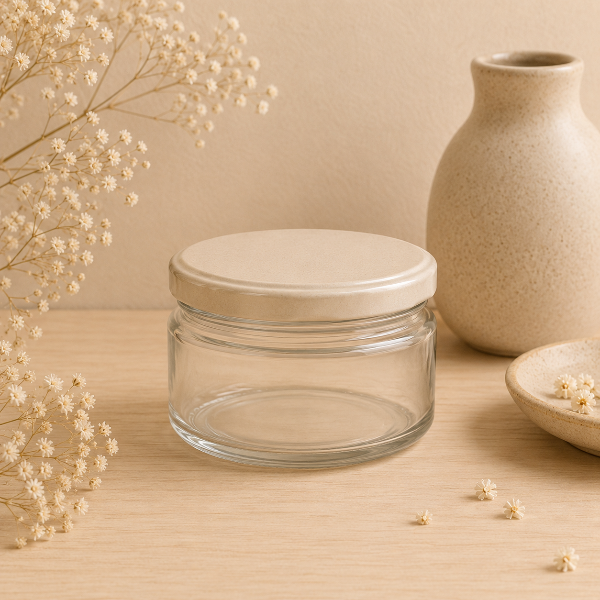 ✨Frasco de Vidrio Jar  170 ml  con Tapa de Aluminio| Caja con 24piezas| $489.00