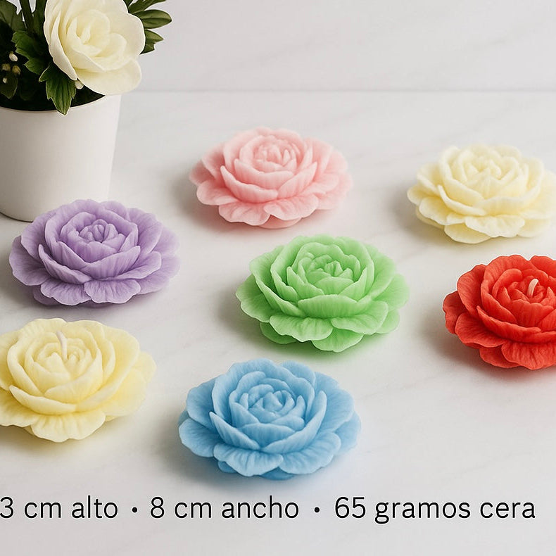 •Vela  Peonias | Recuerdos | -24 pzas $57.00 c/u |  + 25 pzas $54.15 c/u | Toca para elegir color y aroma 🍊Cítricos 🍓Fresas con Crema ⭐️⭐️⭐️⭐️