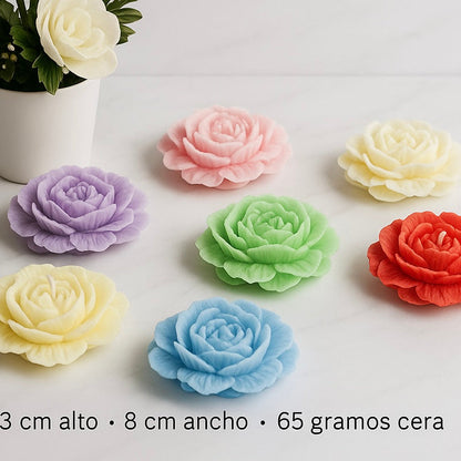 •Vela  Peonias | Recuerdos | -24 pzas $57.00 c/u |  + 25 pzas $54.15 c/u | Toca para elegir color y aroma 🍊Cítricos 🍓Fresas con Crema ⭐️⭐️⭐️⭐️