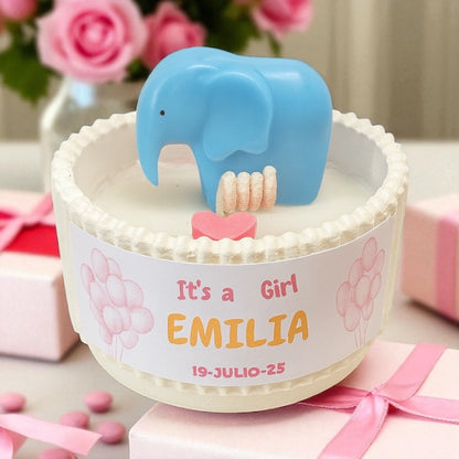 ✨Elefante en Maceta Baby Shower– $70.30 c/u desde 25 pzas