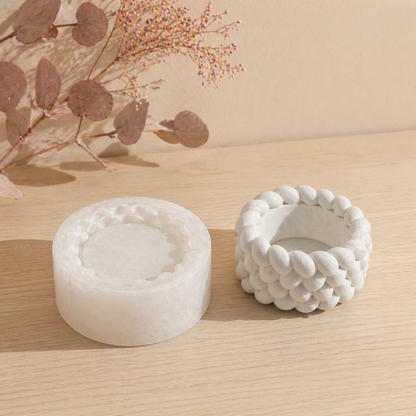 ✨Molde de Silicón Maceta Crochet – Ideal para Cemento