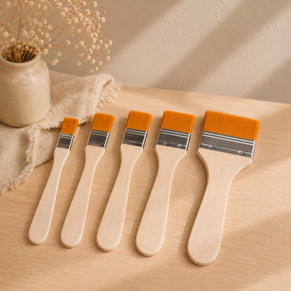 ✨ Set de 5 Pinceles para Pintura en Piezas de Cemento – Diferentes Tamaños | Acabado Uniforme