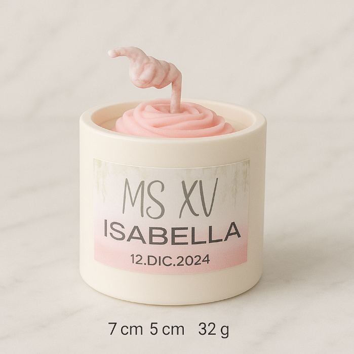 ✨Flor en Maceta de Cemento XV Años– $55.10 c/u desde 25 pzas