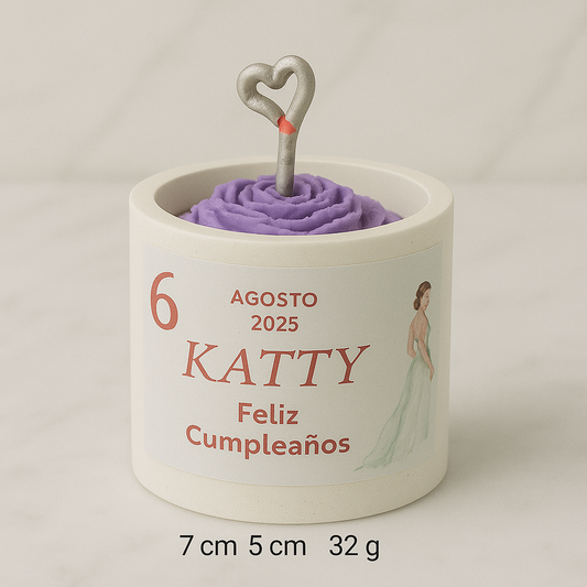 Vela Flor en Maceta de Cemento | Cumpleaños Kids | Desde $51.30 | Aroma y color a elegir ⭐️⭐️⭐️⭐️⭐️
