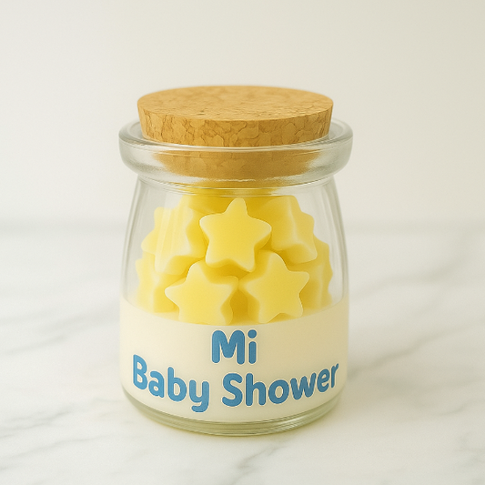✨Frasco con Estrellas Baby Shower – $71.25  c/u desde 25 pzas
