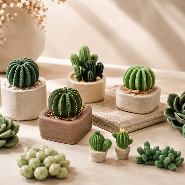 ✨Molde de Silicón  9 Suculentas– Ideal para Velas