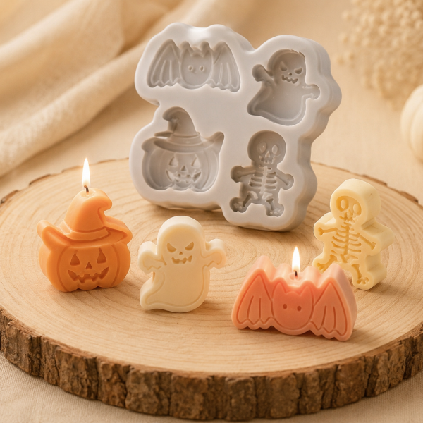 ✨Molde de Silicón  Halloween– Ideal para Velas